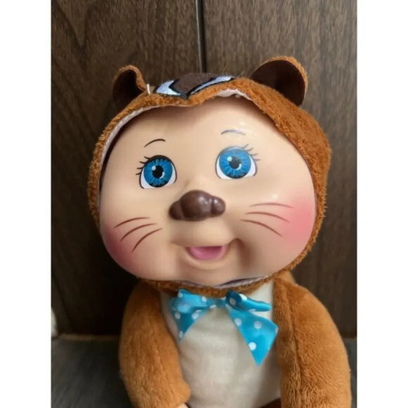 Vintage CPK Cabbage Patch Kids Plush Bear Costume Doll with Blue Polka Dot Bow - Picture 6 of 7